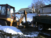 Digging grave